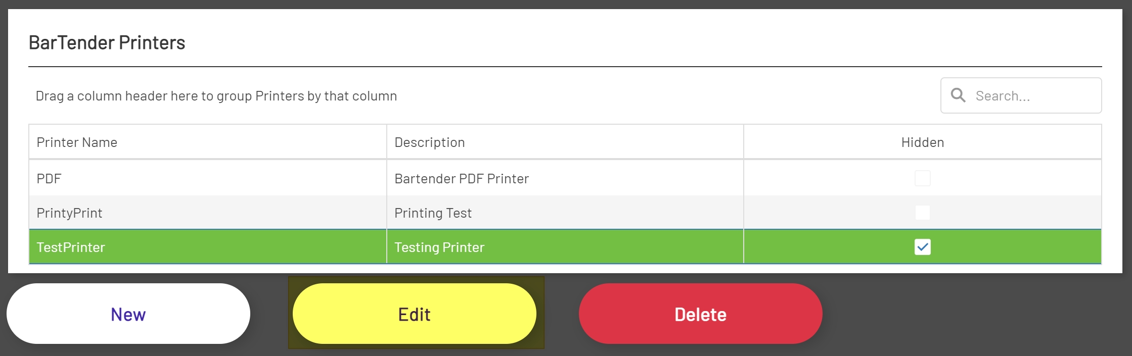 Edit Printer