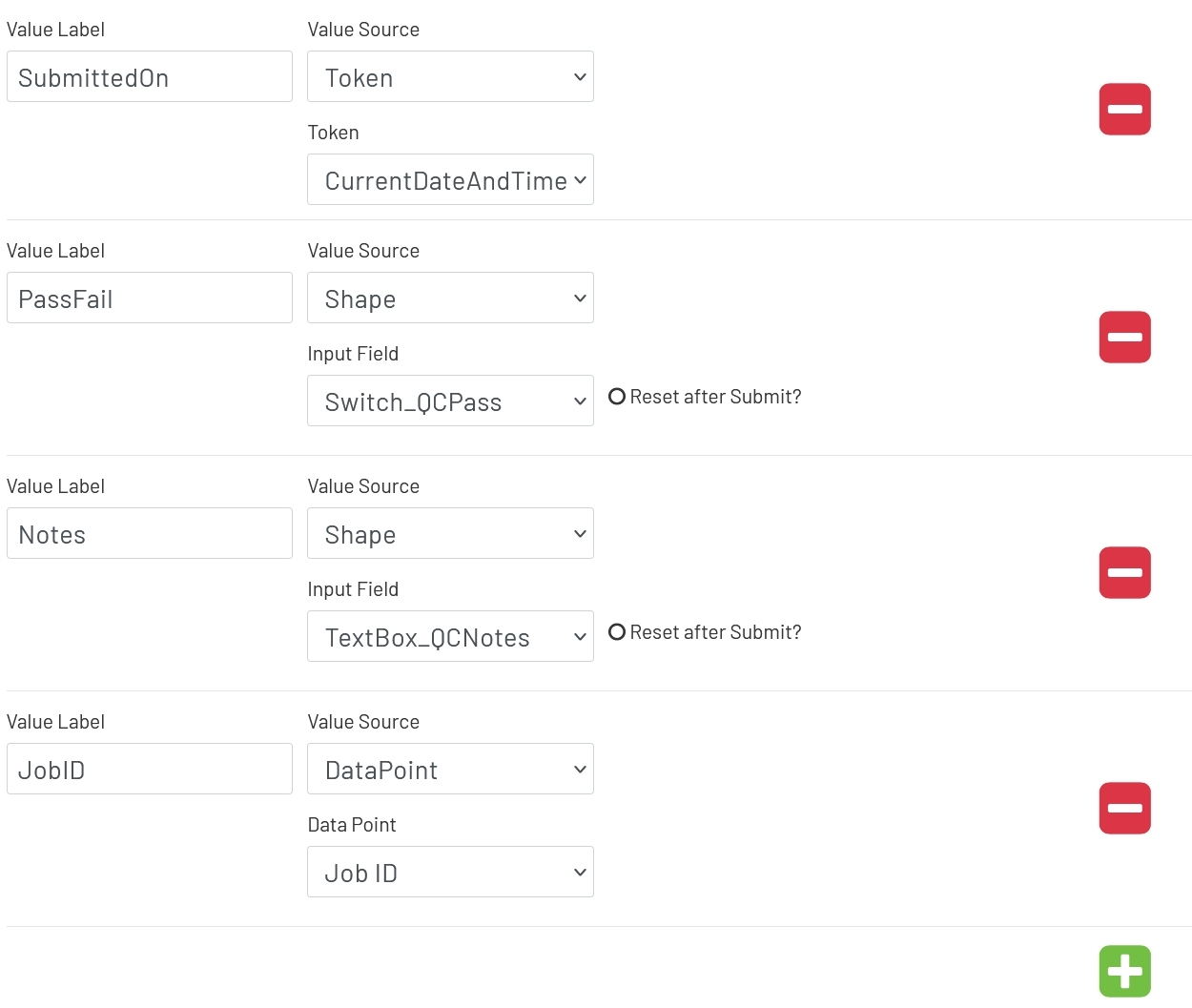 Output Button Config