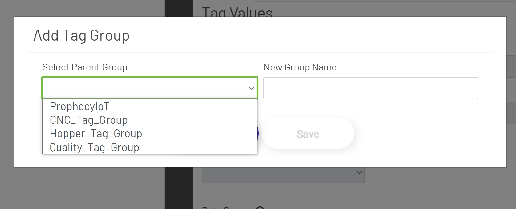 Top Bar Add Tag Group
