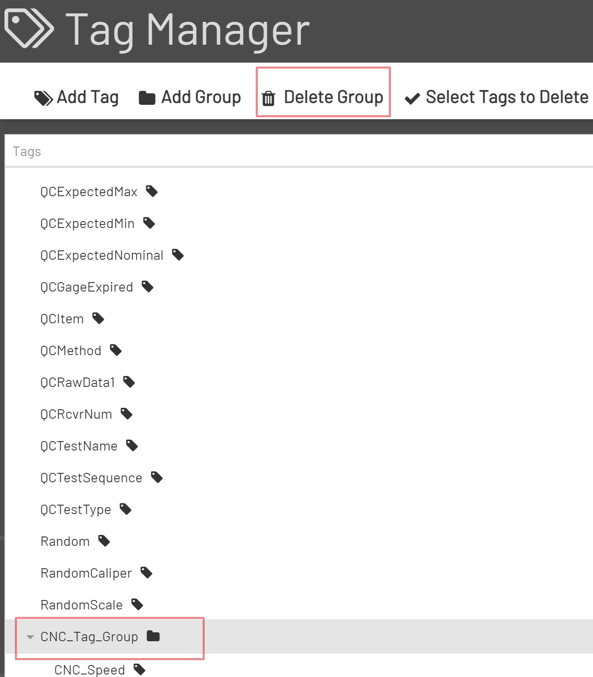 Tag Tree Select Group