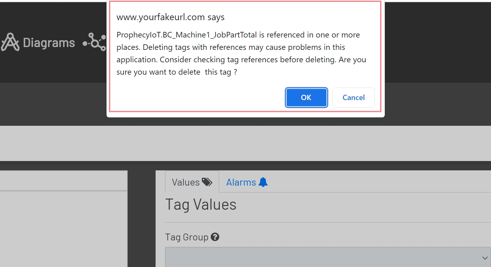Top Bar Delete Tags Confirm