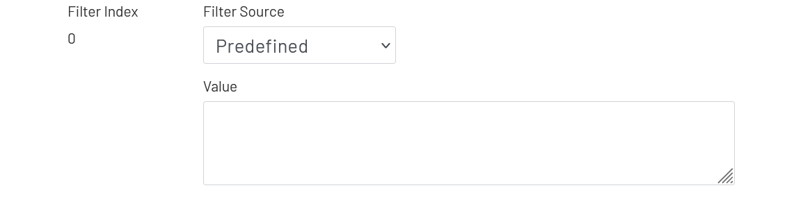 Data Point Filter Source Predefined
