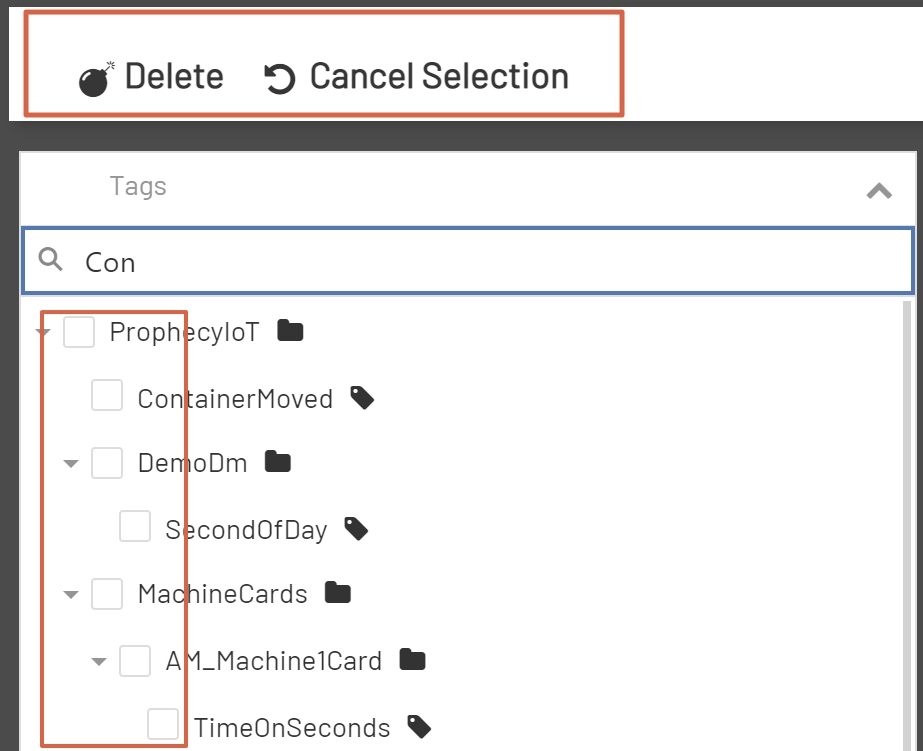 Top Bar Delete Group Confirm