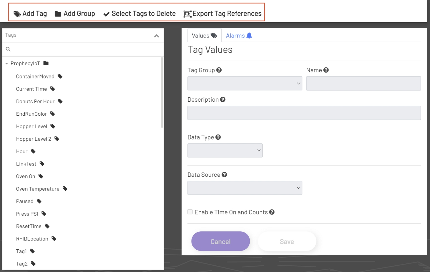 Main Tag Manager View