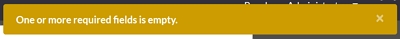 Required Field Warning