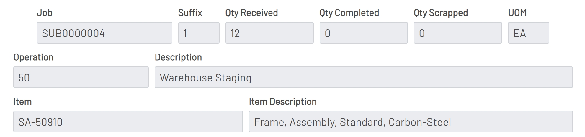 Informational Fields