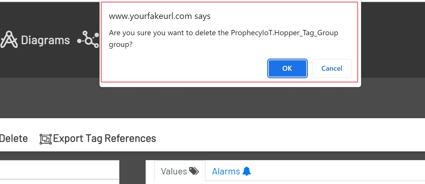 Top Bar Delete Group Confirm