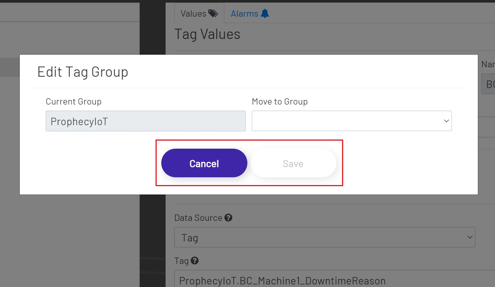 Tag Editor Save Modal
