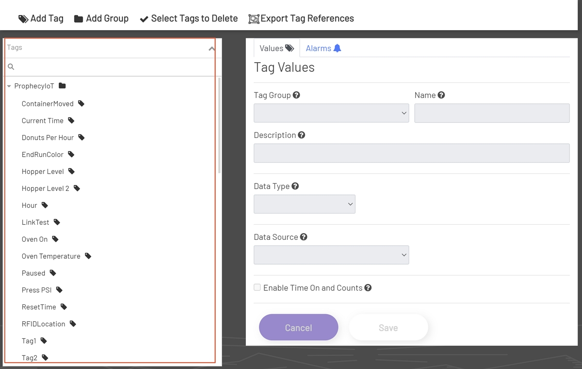 Main Tag Manager View