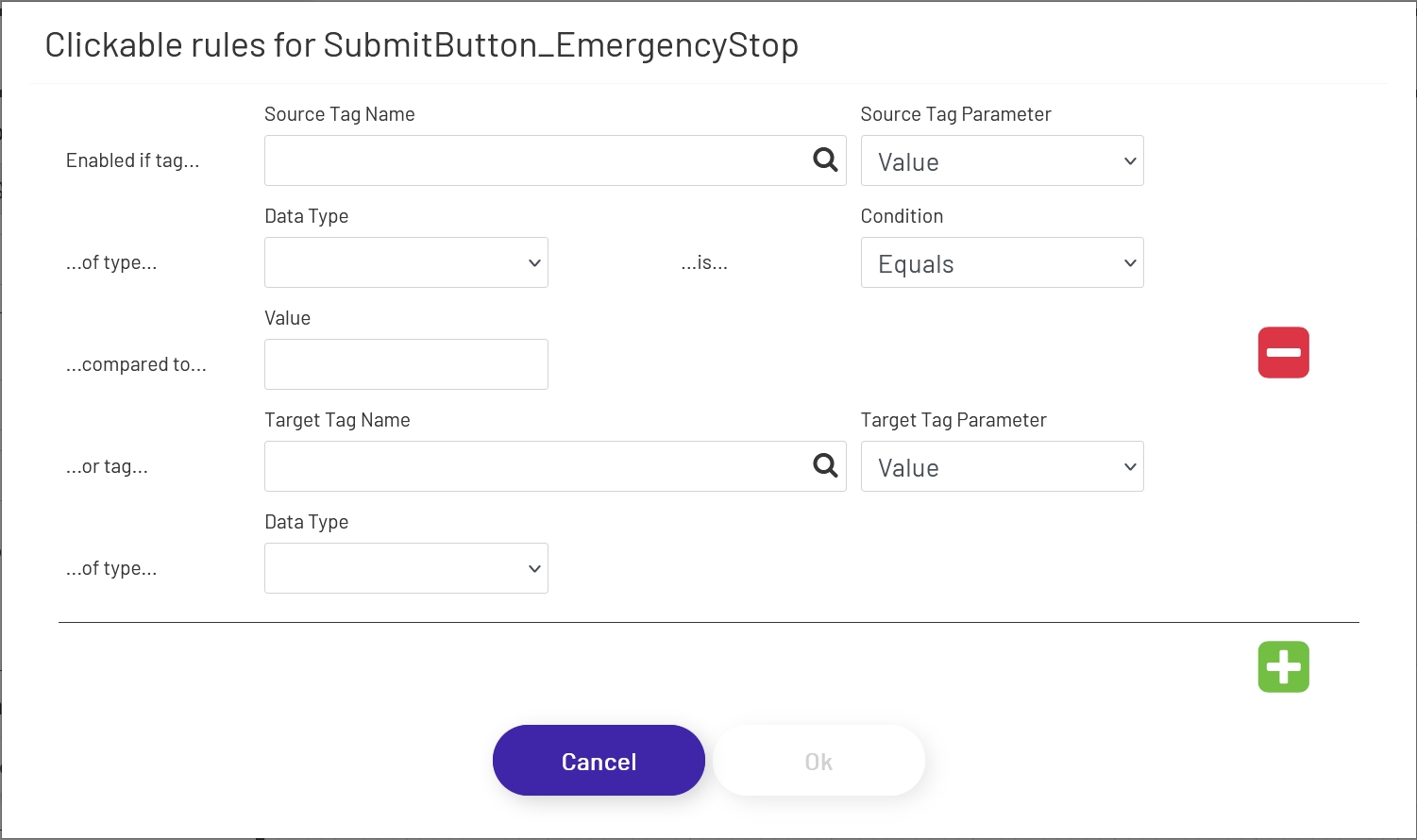 Configure Button Clickable Rules