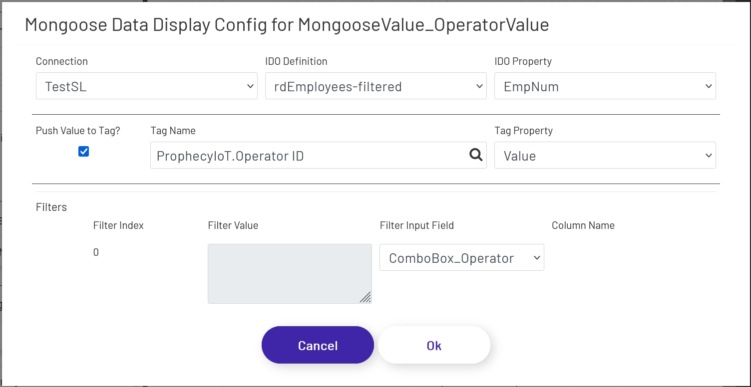 Demo Mongoose Display Config