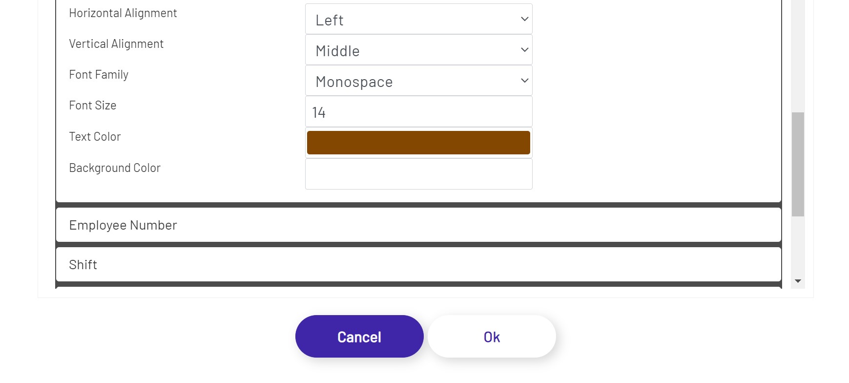 Mongoose Grid Config Styling 4