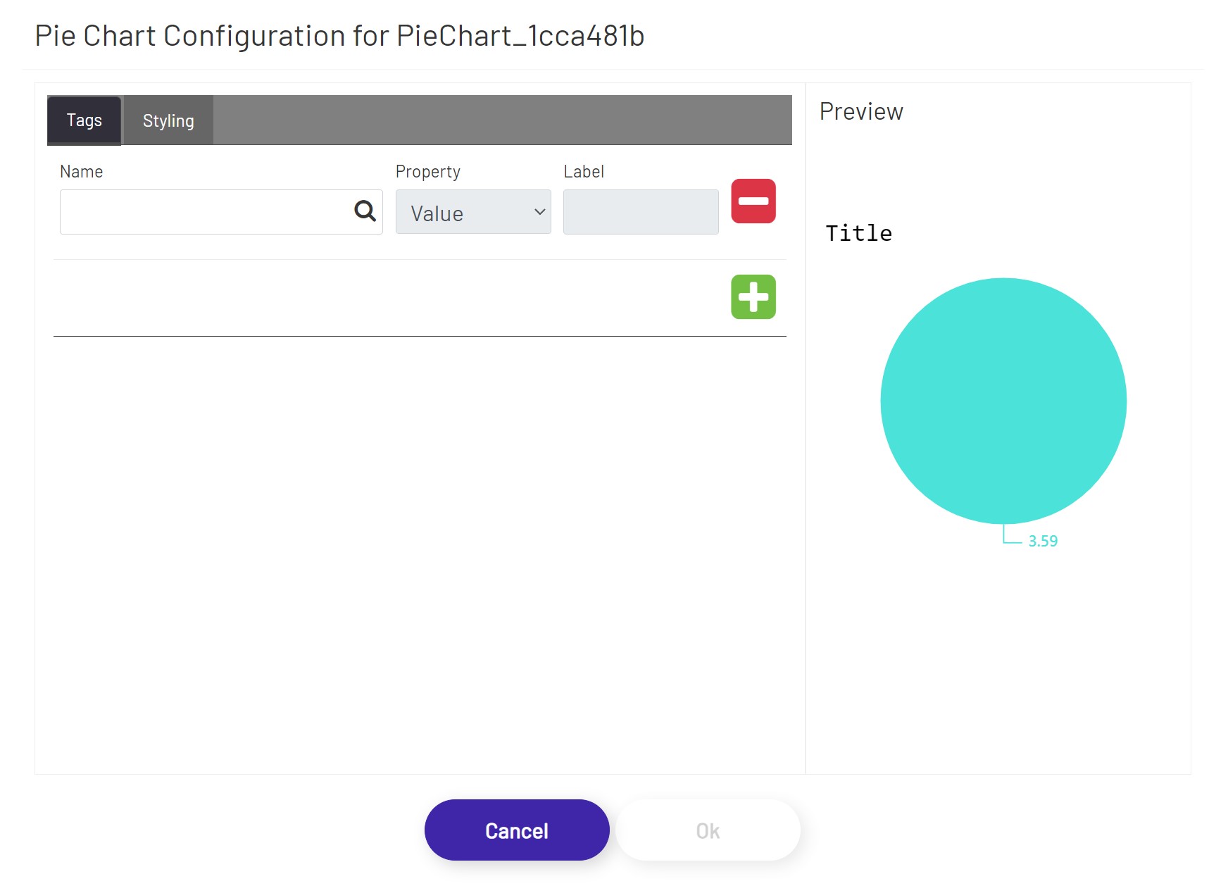 Pie Chart Config Tag
