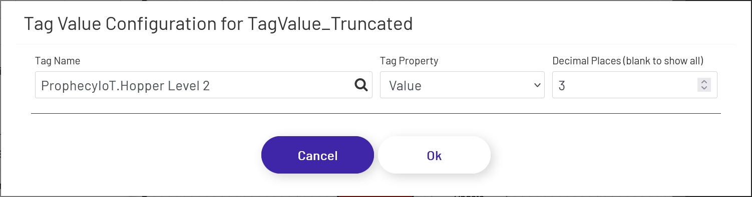 Tag Data Display Config