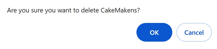 Delete Alias Confirmation