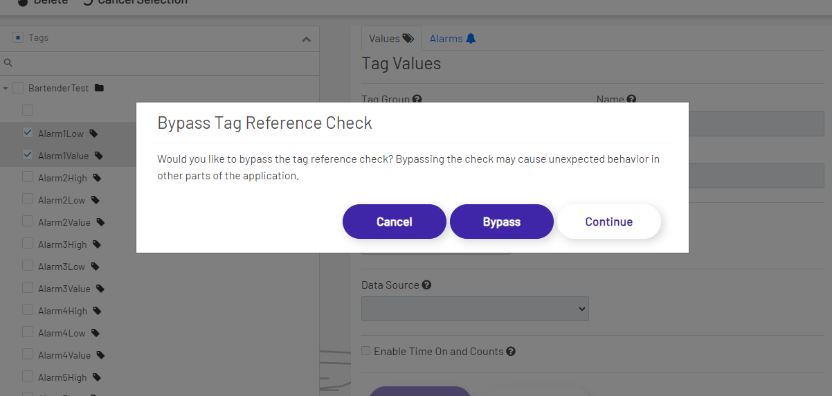 Bypass Tag Reference Checks