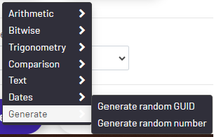 Insert Function -> Generate