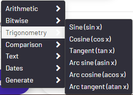 Insert Function -> Trigonometry