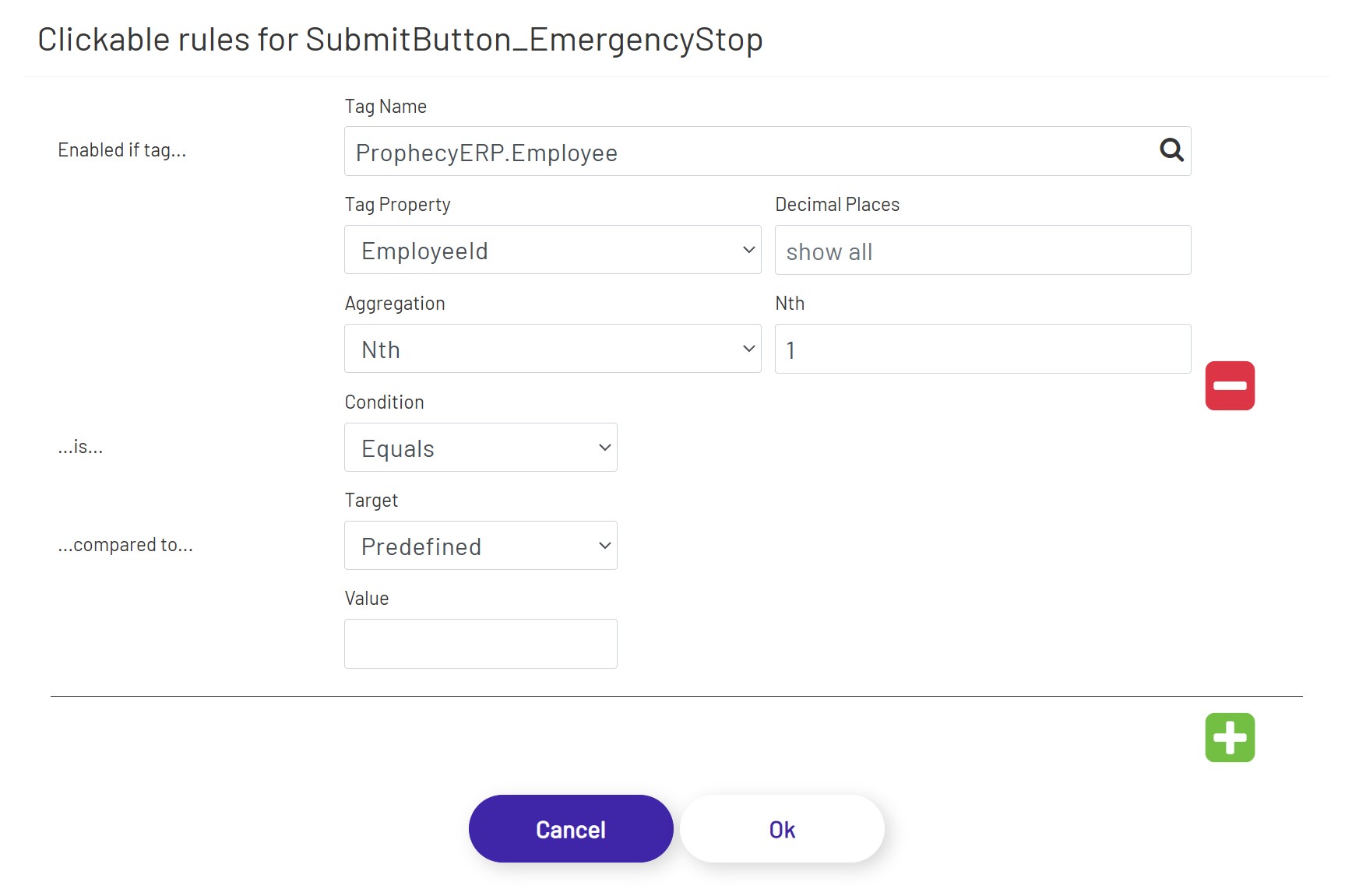 Configure Button Clickable Rules