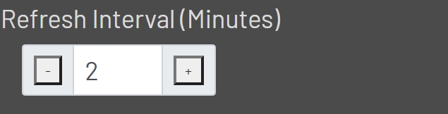 Dashboard Refresh Interval