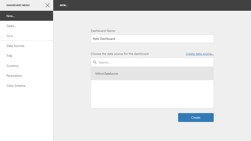 WebDesignerGettingStarted_CreateDashboard_dx