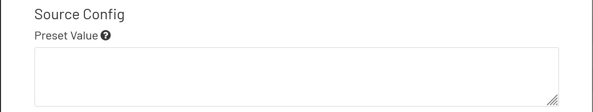 Data Point Form Preset Value Settings
