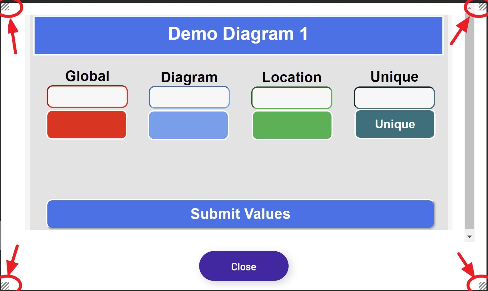 Embedded Shape Resize