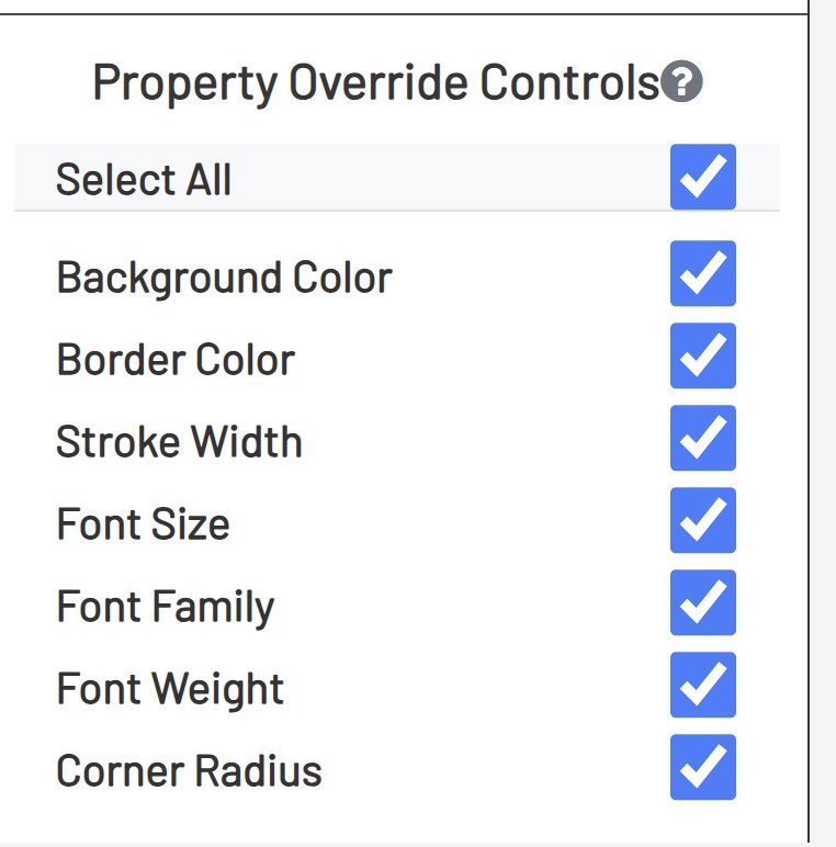 Property Override Controls
