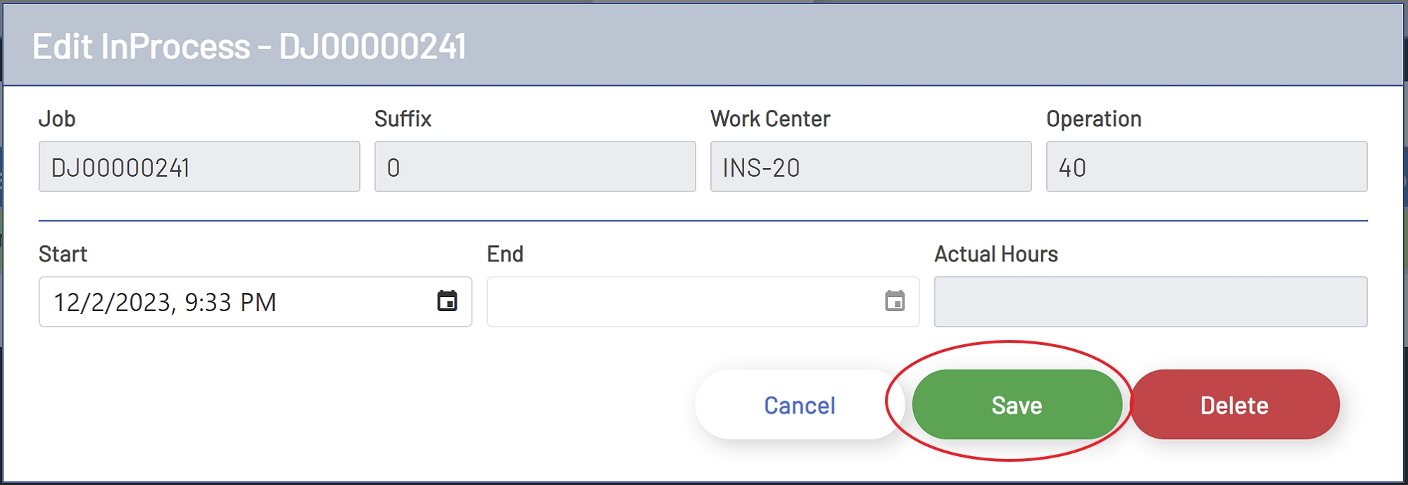 Save In Process Transaction
