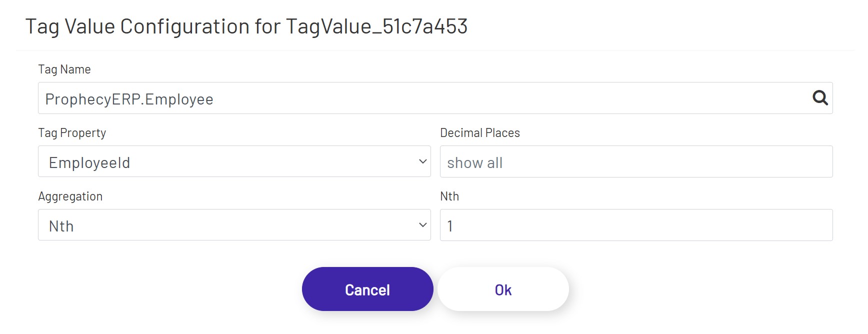 Tag Data Display Config