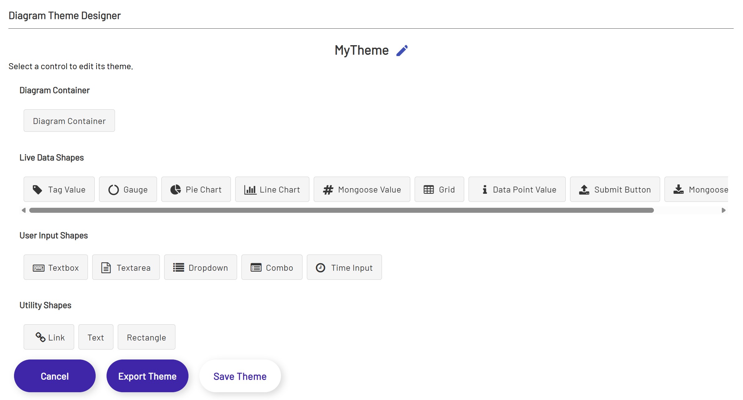 Theme Designer Controls