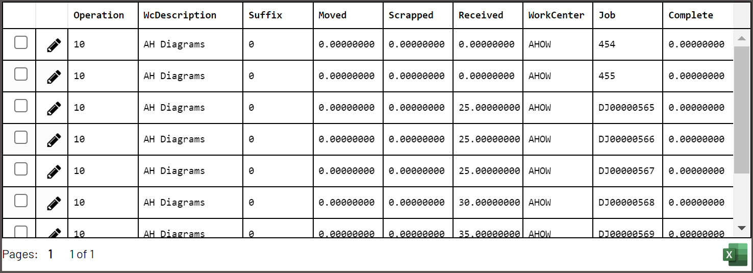 Unified Grid Excel Export